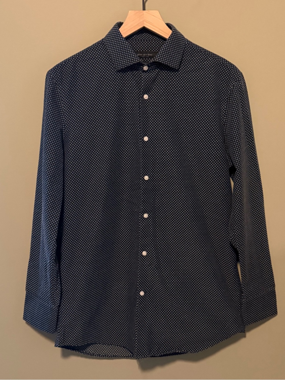 Marc New York Navy Slim Fit Dress Shirt | 15 - 15.5 | 32 33